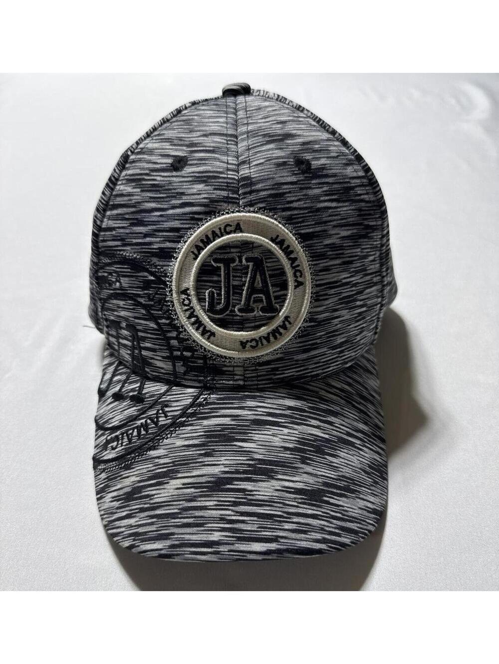 Robin Ruth Jamaica Black Gray Heathered Baseball Cap Adjustable Streetwear Hat